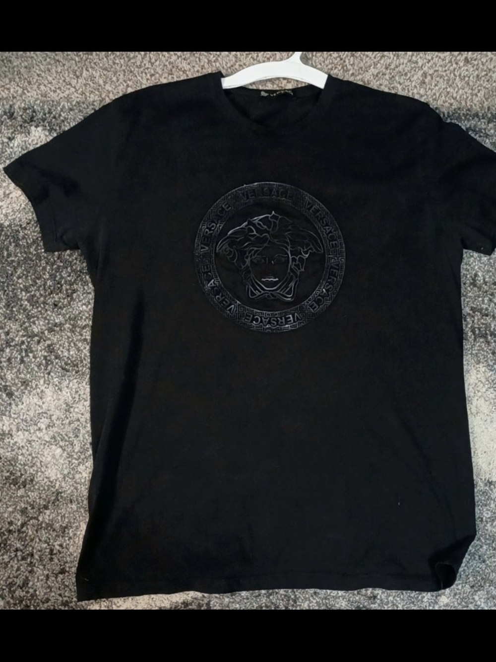 Versace Black Raised Medusa Emblem Short Sleeve Tee - Picture 2 of 7